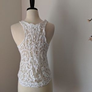 Abercrombie & Fitch Tops - A&F Festival Crochet Lace Summer White Tank Top XS Abercrombie & Fitch Tops - A&F Festival Crochet Lace Summer White Tank Top XS